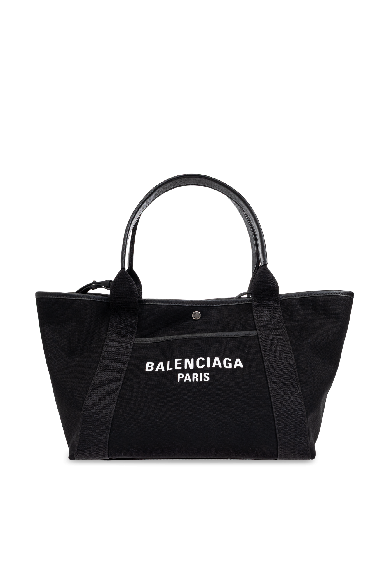 トートバッグ BALENCIAGA BLACK LEATHER BIARRITZ SHOPPING BAG Women's Biarritz Tote Bag Large in Natural/black | Balenciaga US